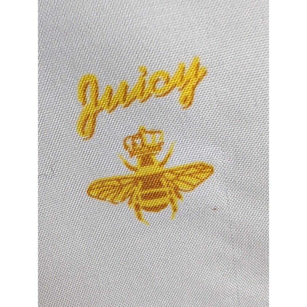 Juicy Couture Black Label King Size Bed Flat Sheet Gold Bee Super Soft 106 x 101